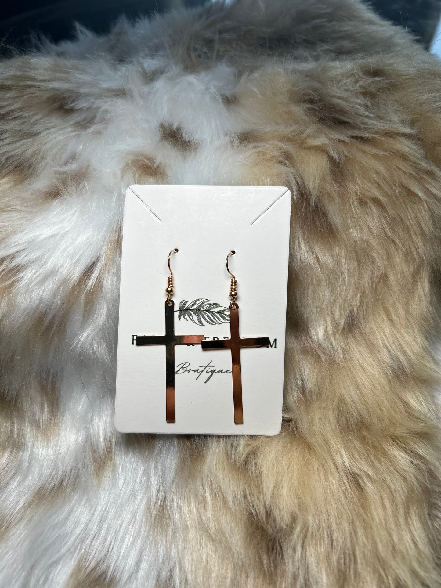 Shine Bright Cross Drop Earrings