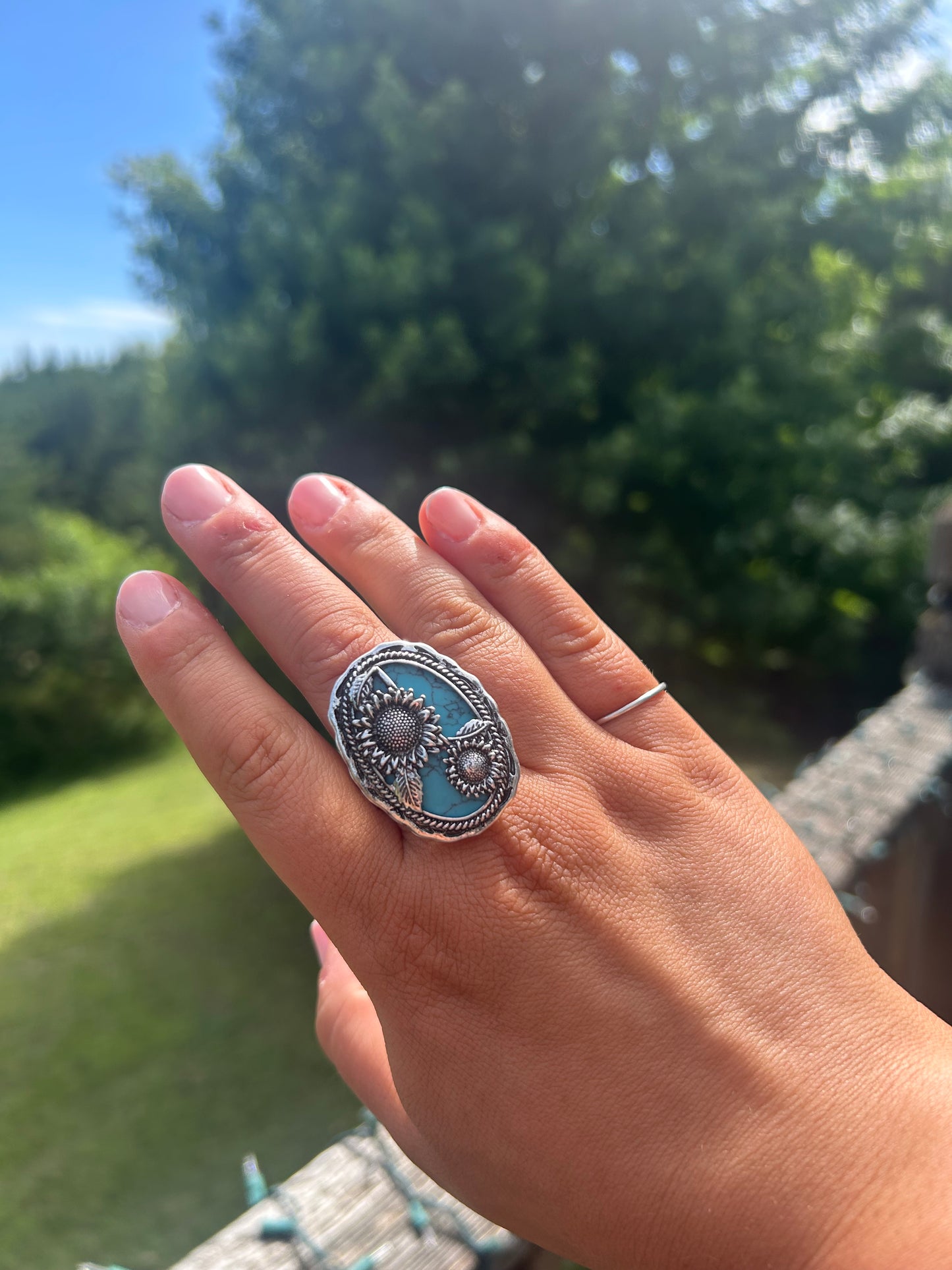 Skies Sunflower Ring