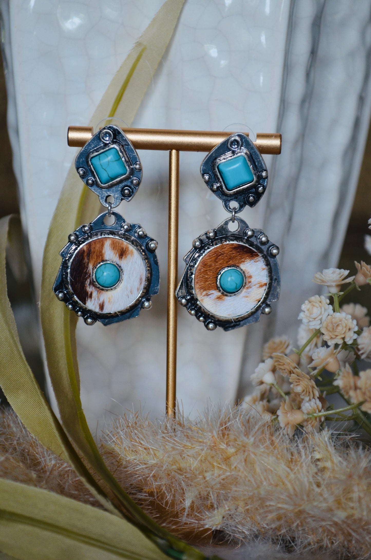Dally Cowhide Earrings
