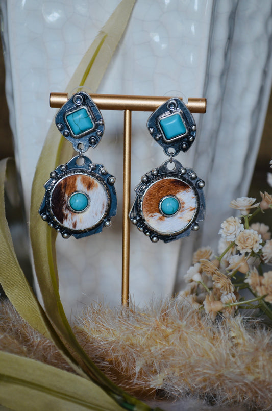 Dally Cowhide Earrings