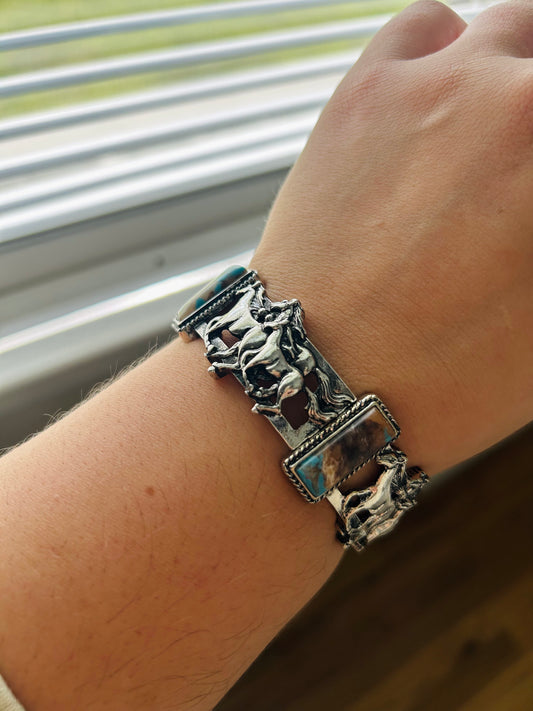 The High Plains Turquoise Horse Bracelet