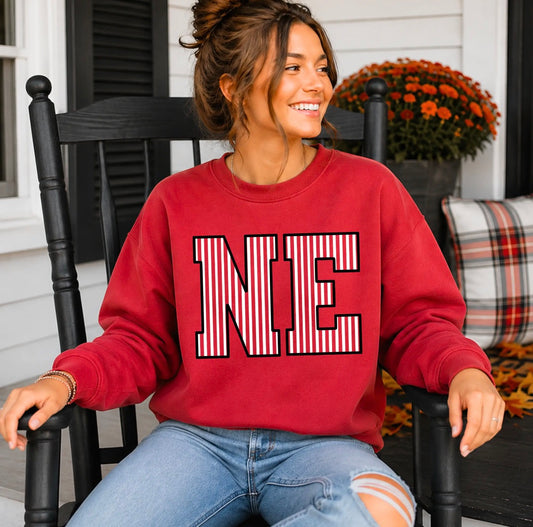 Striped NE Crewneck