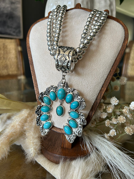 Sterling Squash Blossom Necklace