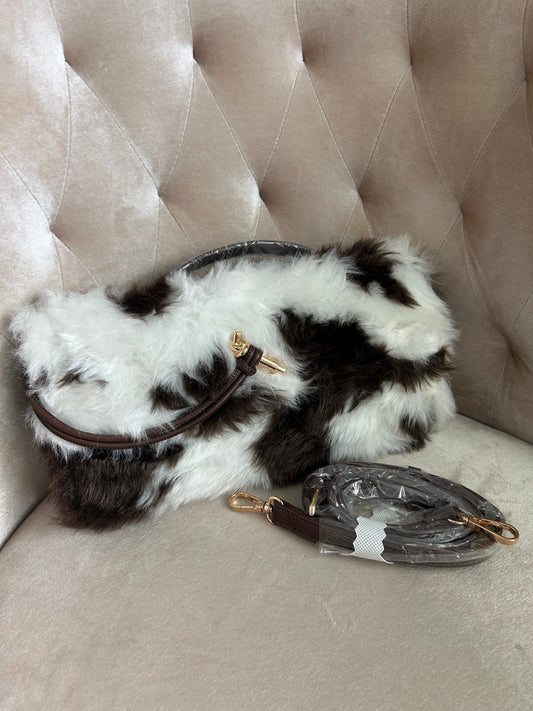 The High Plains Cow Print Crossbody Handbag