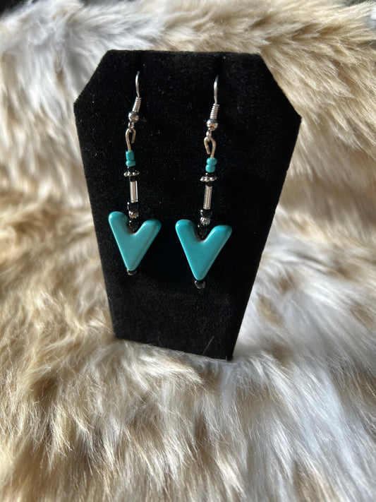 Heart of Grace Turquoise Earrings