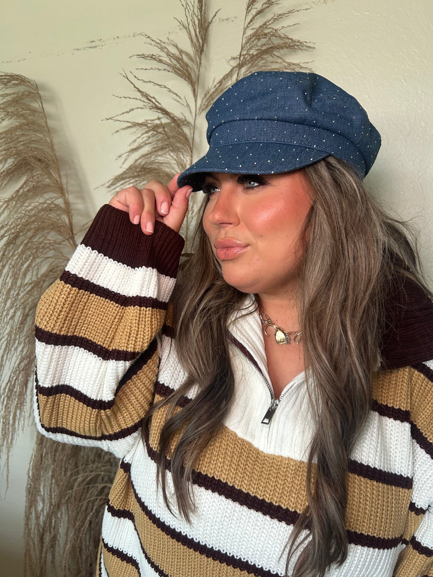 Starlight Rhinestone Denim Cap