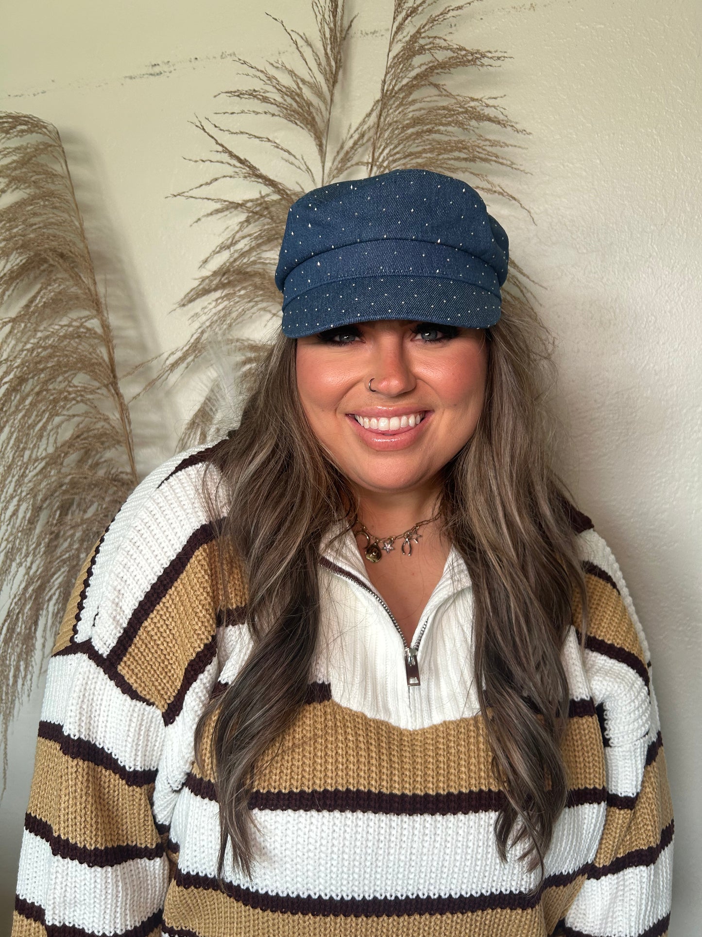 Starlight Rhinestone Denim Cap