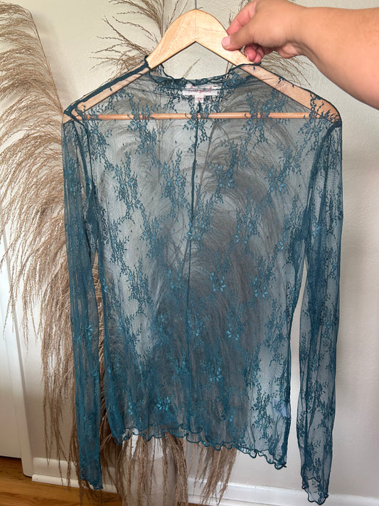 Emerald Lace Top