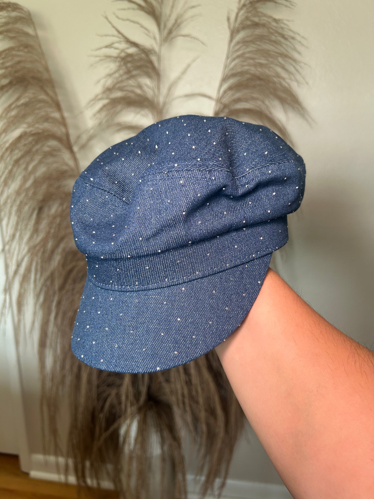 Starlight Rhinestone Denim Cap