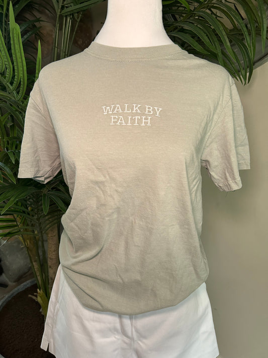 Walk By Faith Sage Tee