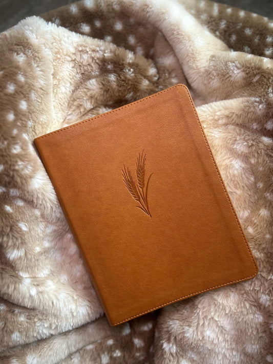 Wheat Embossed Leather-Like Notetaking Bible