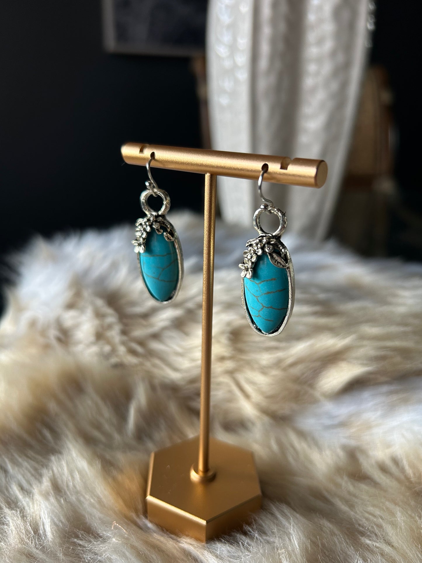 Laramie Turquoise Drop Earrings