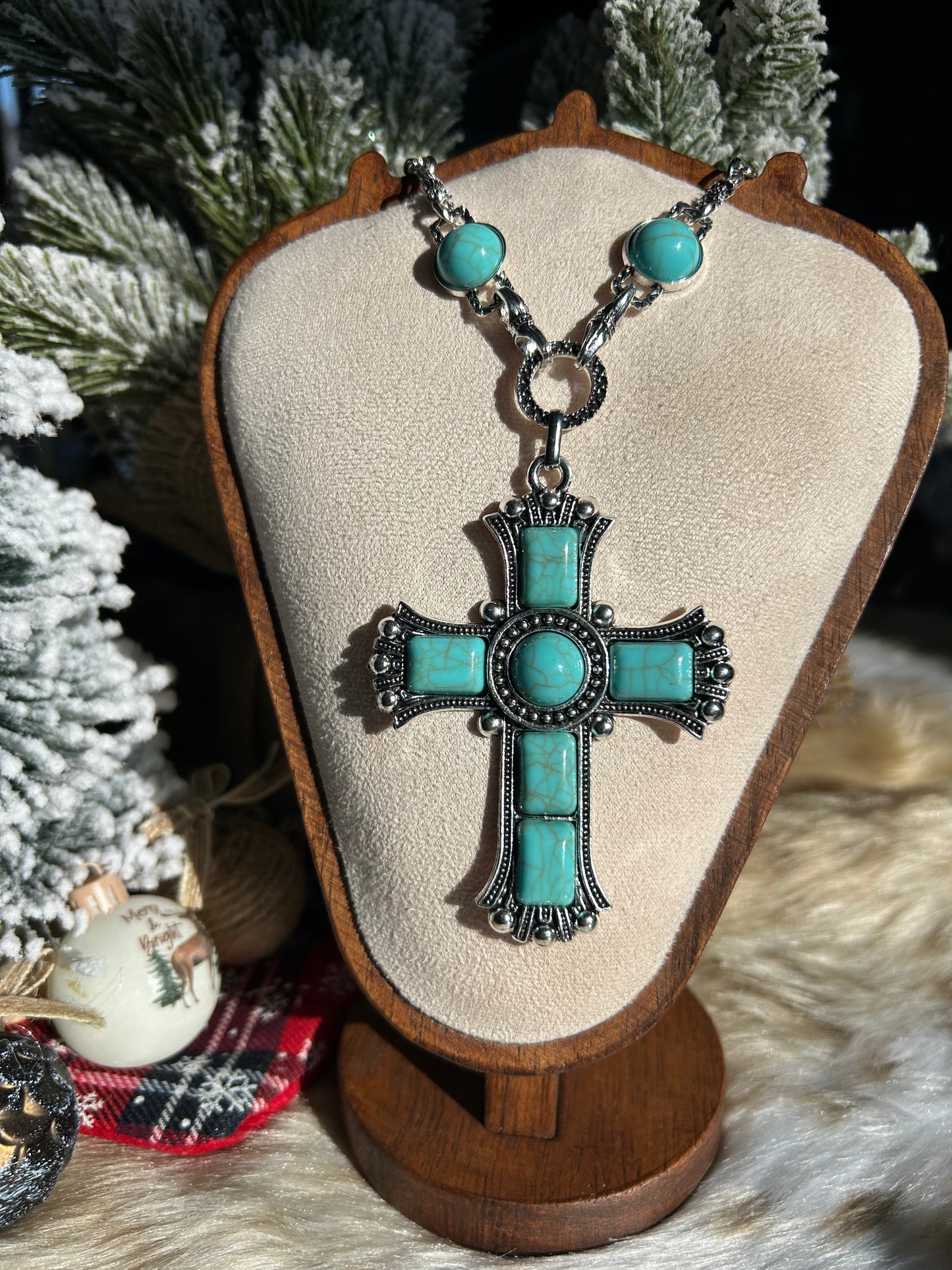 Kynlee Turquoise Cross Necklace