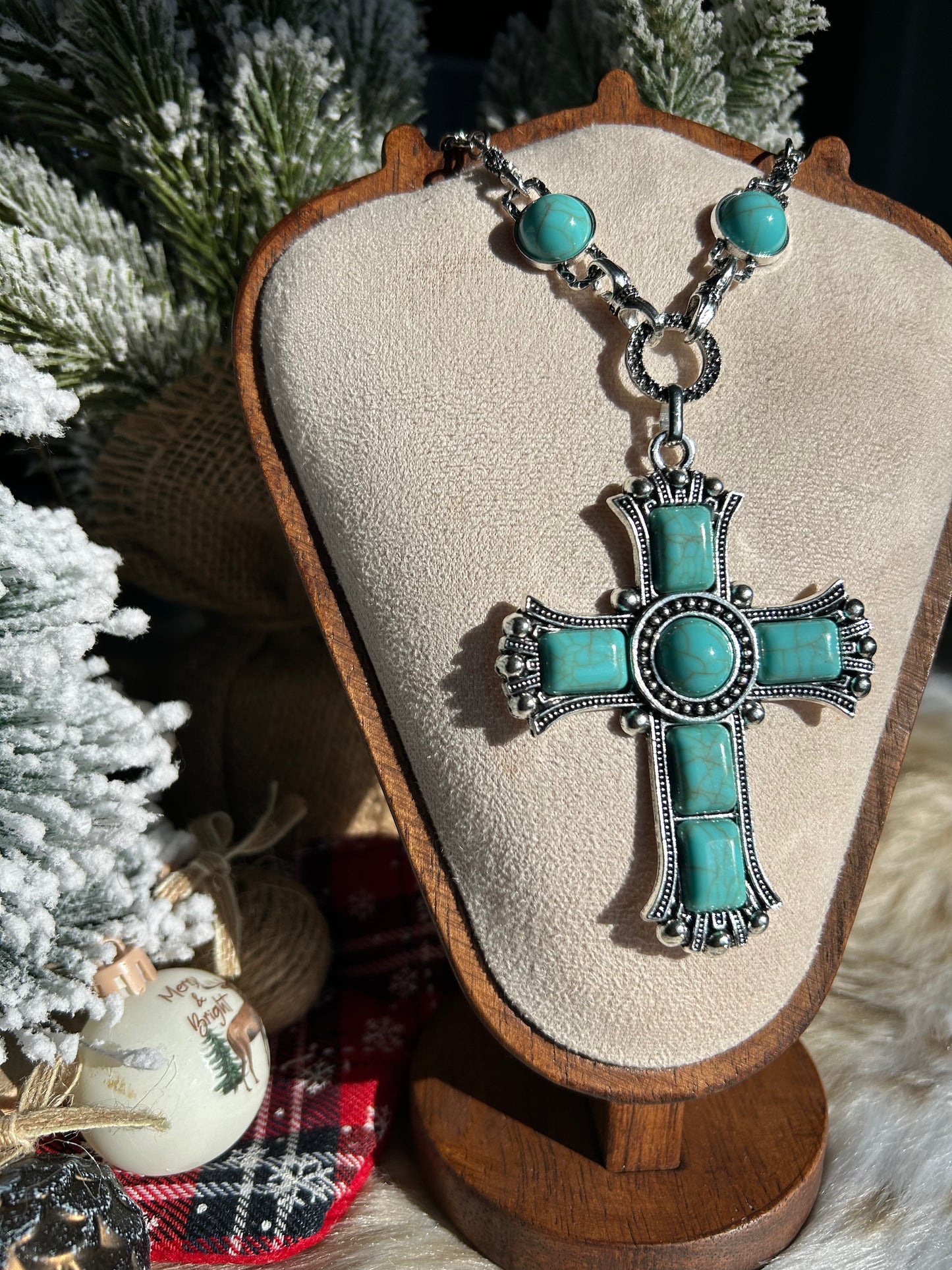 Kynlee Turquoise Cross Necklace