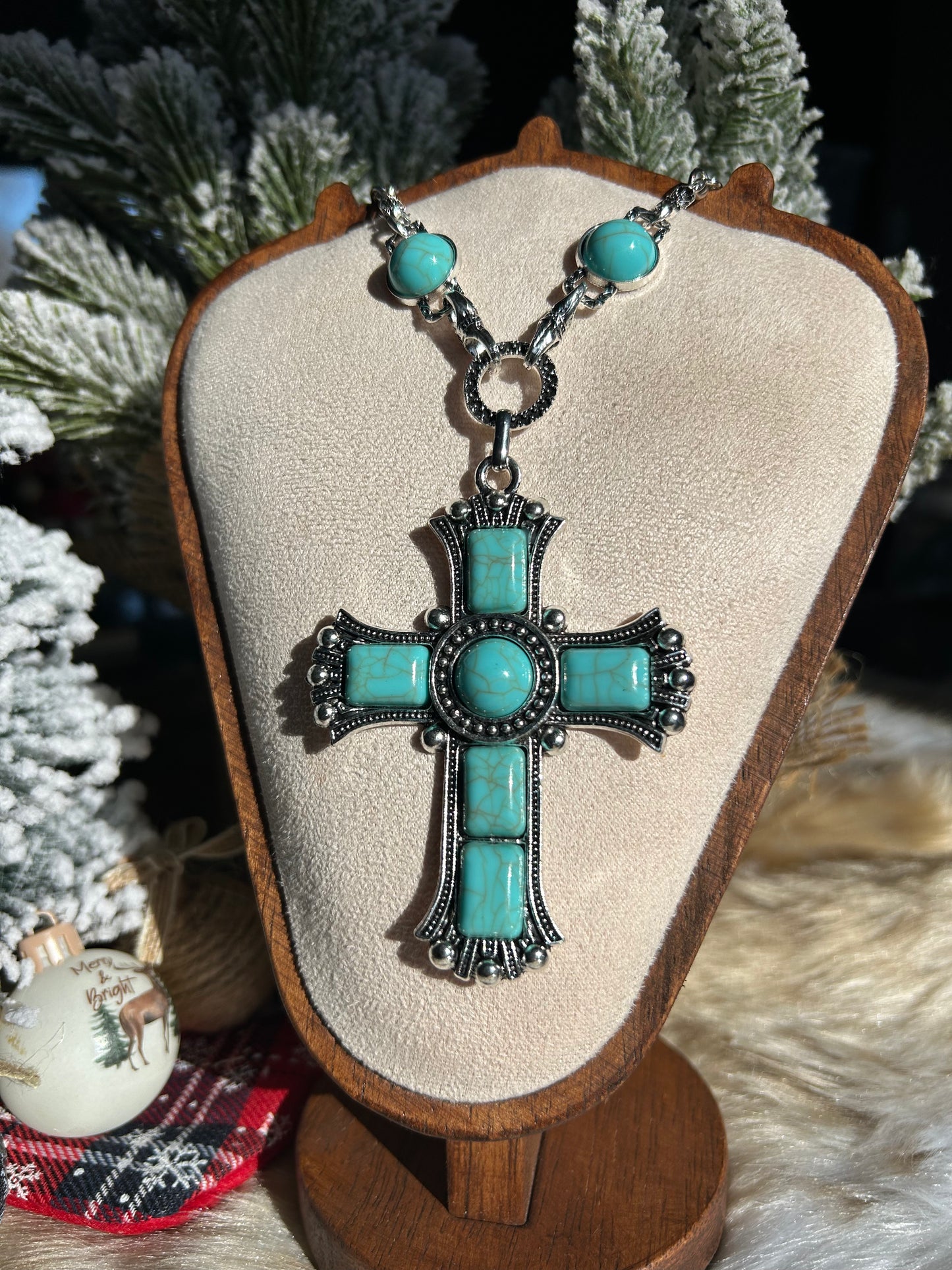 Kynlee Turquoise Cross Necklace