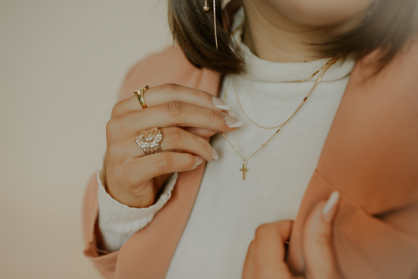 Golden Faith: Layered Cross Necklace