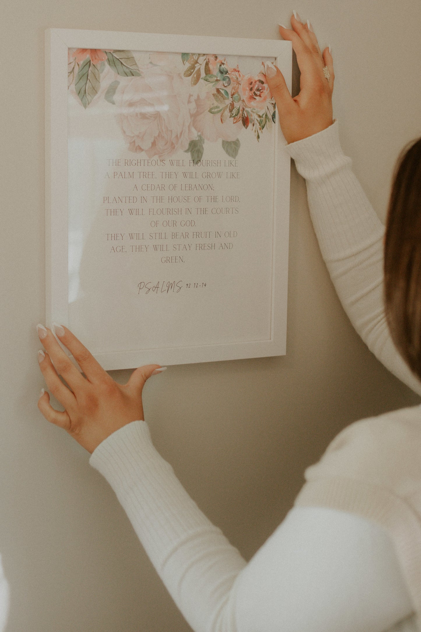 Psalms Floral Framed poster