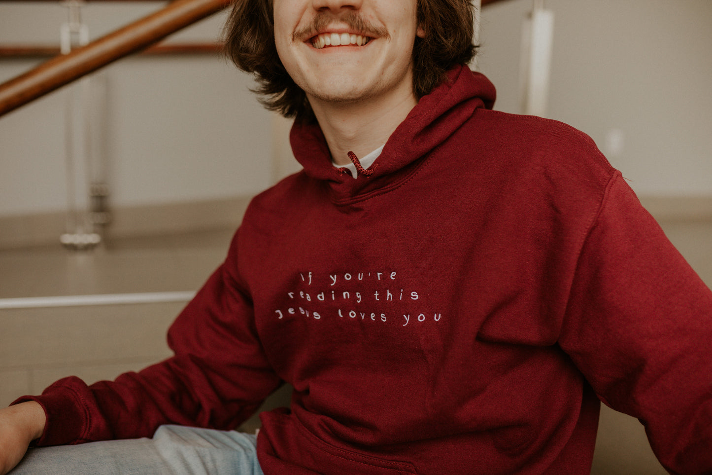 Jesus Loves You Embroidered Hoodie