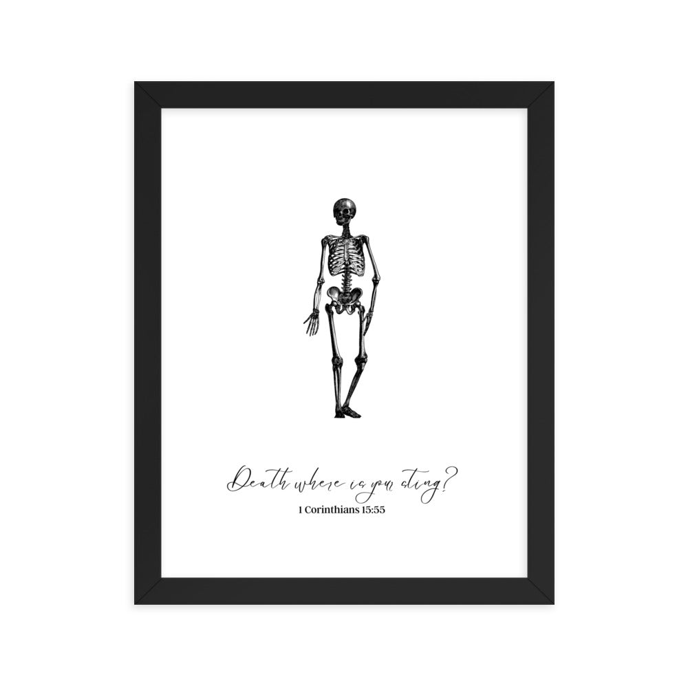 Death Where Is Your Sting Framed Wall Art