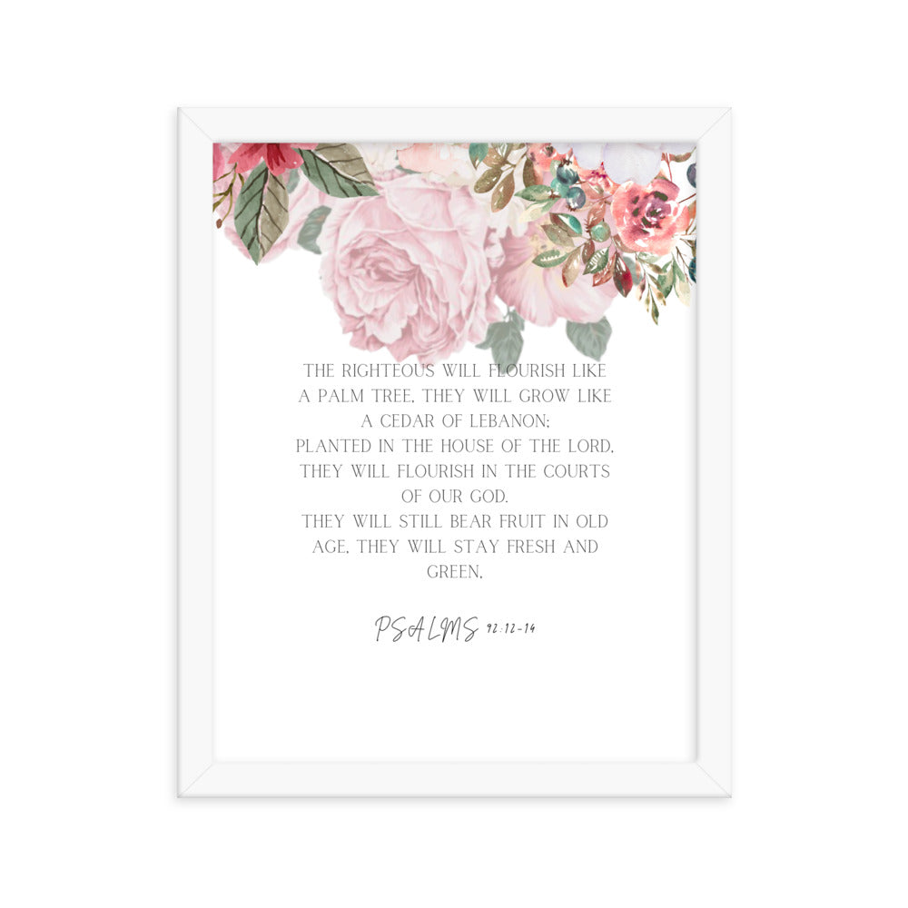 Psalms Floral Framed poster