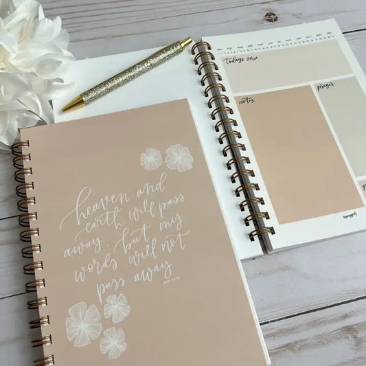 Blush Pink Bible Study Notebook | Bible Journal | Christian Notebook