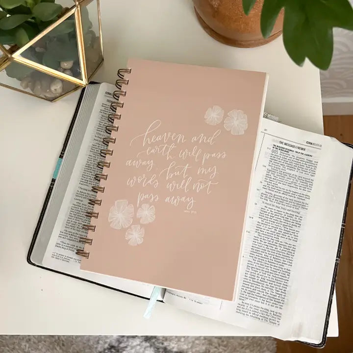 Blush Pink Bible Study Notebook | Bible Journal | Christian Notebook